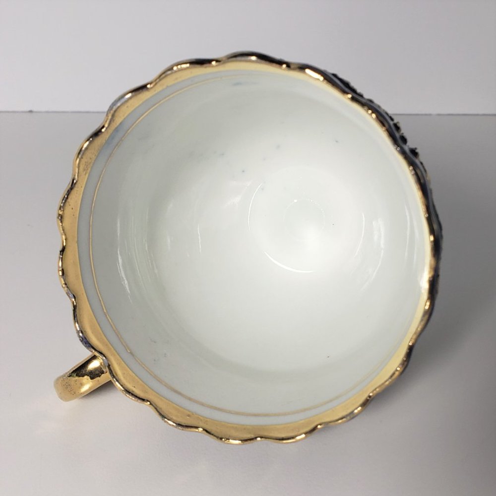 Ornate Vintage German Cup/Saucer, Cobalt & Gold - Picture 6 of 10